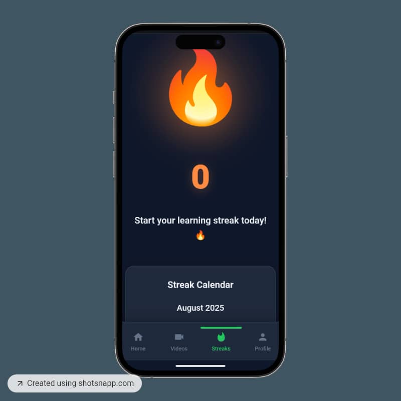 Study tracking app interface